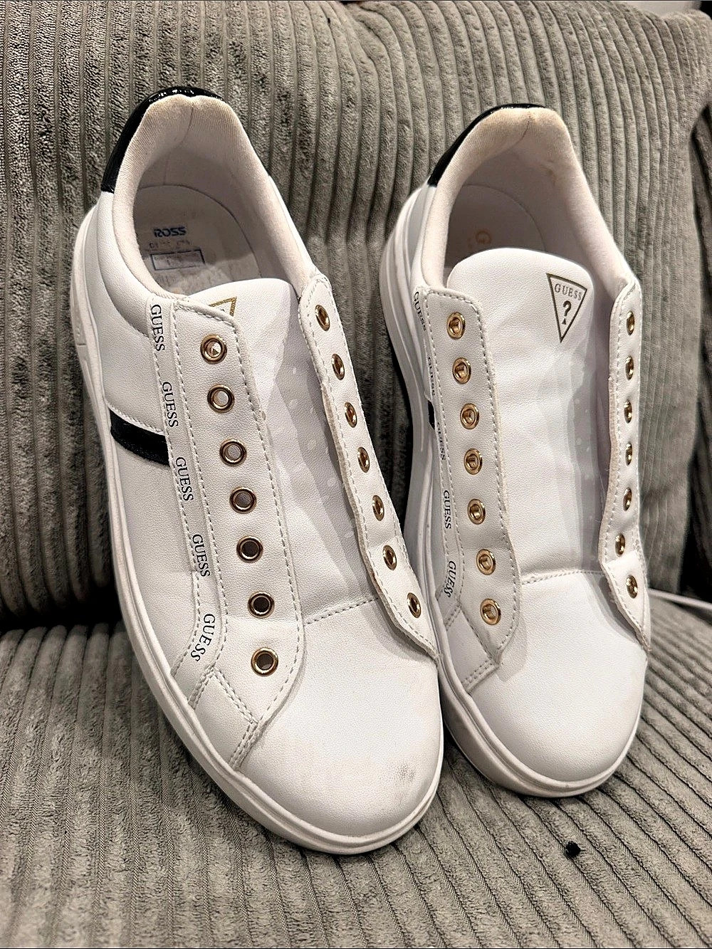 GUESS Women's Sneakers White & Black US 10
